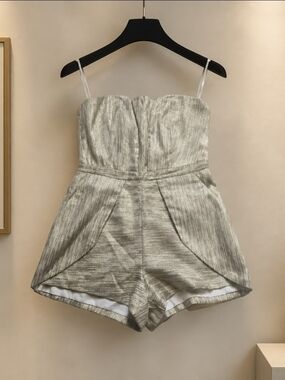 A Line Called X Metallic Strapless Skort Romper Party Cocktail Women's